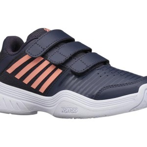 KSWISS ADIDAȘI COURT EXPRESS STRAP OMNI COPII NEGRU/PIERSICA/ALB